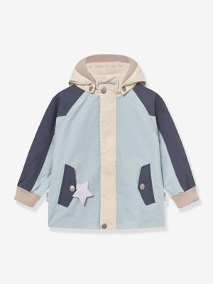 Gevoerde babyjas met capuchon MATWALLY MINI A TURE lichtblauw