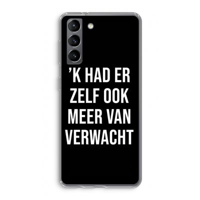 Meer verwacht - Zwart: Samsung Galaxy S21 Transparant Hoesje