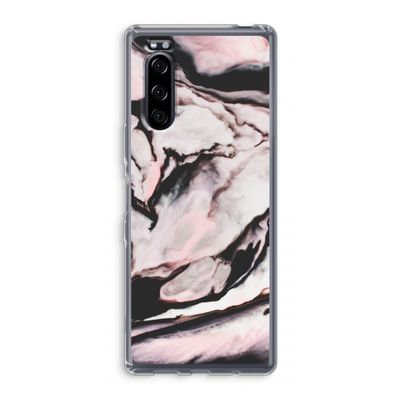 Roze stroom: Sony Xperia 5 Transparant Hoesje