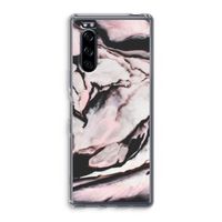 Roze stroom: Sony Xperia 5 Transparant Hoesje