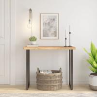 Tafelblad rechthoekig natuurlijke rand 90x40x3,8 cm acaciahout