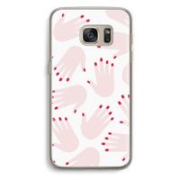 Hands pink: Samsung Galaxy S7 Transparant Hoesje