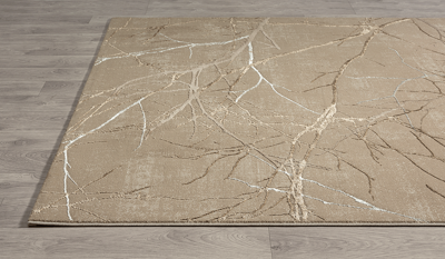 Laagpolig Takkendesing Vloerkleed Beige-160 x 230 cm