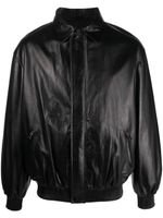 Manokhi veste bomber en cuir - Noir - thumbnail