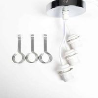 Triple Pendel voor Cotton Ball Lampen PVC (Wit) - thumbnail