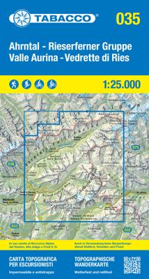 Wandelkaart 035 Valle Aurina / Vedrette di Ries / Ahrntal | Tabacco Editrice