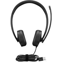 Lenovo 4XD1P83425 On Ear headset Bluetooth, Draadloos, Kabel Stereo Zwart Volumeregeling