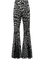 Mugler pantalon à étoile floquée - Noir