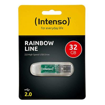 USB stick INTENSO Rainbow Line 32 GB Zwart Transparant