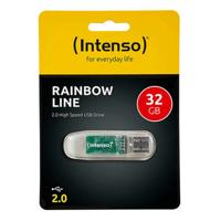 USB stick INTENSO Rainbow Line 32 GB Zwart Transparant