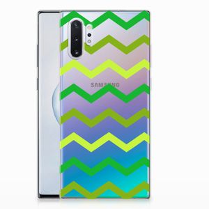 Samsung Galaxy Note 10 Plus TPU bumper Zigzag Groen