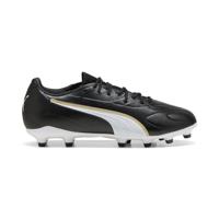 PUMA King 20 Match Gras / Kunstgras Voetbalschoenen (MG) Kids Zwart Wit Goud