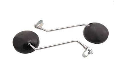 Diverse Spiegels 8 mm klem rond zwart