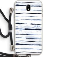 Ink Stripes: Samsung Galaxy J7 (2017) Transparant Hoesje met koord