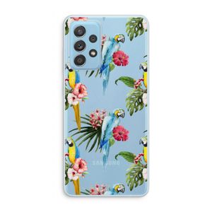 Kleurrijke papegaaien: Samsung Galaxy A73 Transparant Hoesje