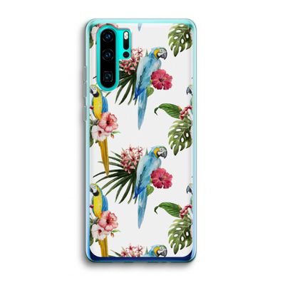 Kleurrijke papegaaien: Huawei P30 Pro Transparant Hoesje