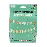 D.P. Factory letterslinger happy birthday 4 meter | 12 stuks