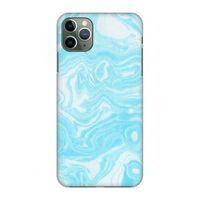 Waterverf blauw: Volledig geprint iPhone 11 Pro Max Hoesje