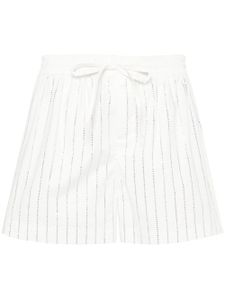 Giuseppe Di Morabito short à ornements strassés - Blanc