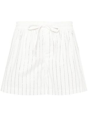 Giuseppe Di Morabito short à ornements strassés - Blanc