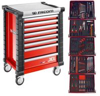 Facom Gereedschapswagen 8 laden, met 5 gevulde laden (FOAM MODULES) - Rood - JETCMM175BNL
