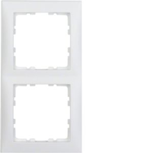 Berker S1 afdekraam 2-voudig polarwit mat 10129909