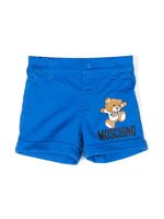 Moschino Kids short imprimé à taille élastiquée - Bleu - thumbnail