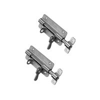 4x Hangslotgrendels / heksluitingen / poortgrendels staal verzinkt 10 x 5.2 cm