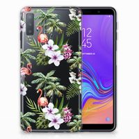 Samsung Galaxy A7 (2018) TPU Hoesje Flamingo Palms - thumbnail