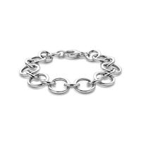 Gerhodineerd 925 Zilveren Armband - 17mm Schakelbreedte en 20cm Draaglengte