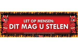 Dit mag u stelen Sticky Devil sticker