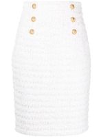 Balmain jupe crayon à taille haute - Blanc - thumbnail