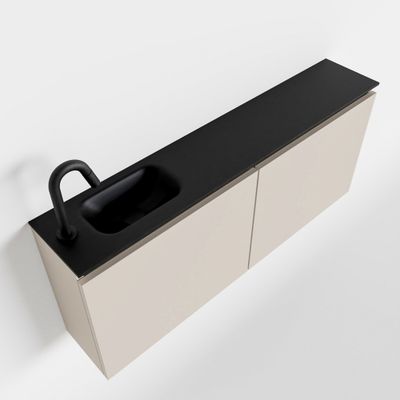 Toiletmeubel Mondiaz Ture | 120 cm | Meubelkleur Linen | Eden wastafel Urban Links | 1 kraangat