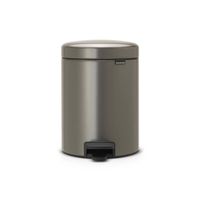 Brabantia newIcon pedaalemmer 5 liter met kunststof binnenemmer - Platinum - thumbnail