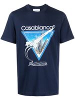 Casablanca t-shirt à imprimé graphique - Bleu