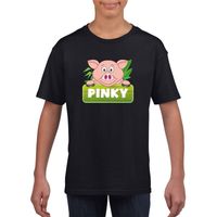 Varken dieren t-shirt zwart voor kinderen - thumbnail