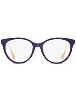 Moncler Eyewear lunettes de vue Pantos à monture papillon - Violet - thumbnail