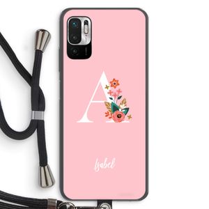 Pink Bouquet: Xiaomi Redmi Note 10 5G Transparant Hoesje met koord