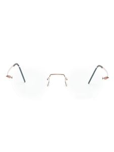 Lindberg lunettes de vue à monture géométrique - Marron