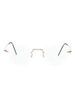 Lindberg lunettes de vue à monture géométrique - Marron