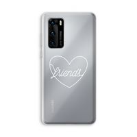 Friends heart pastel: Huawei P40 Transparant Hoesje