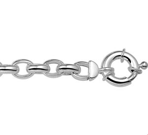 Armband Jasseronschakel zilver 8 mm 19 cm