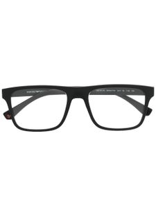 Emporio Armani lunettes de soleil à monture rectangulaire - Noir