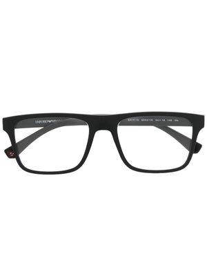 Emporio Armani lunettes de soleil à monture rectangulaire - Noir