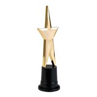 Boland Star award prijs - met gouden ster - 22 cm - kunststof - Feestartikelen - sportprijzen