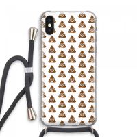 Poop emoji: iPhone XS Max Transparant Hoesje met koord