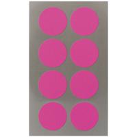 Hobby stickers - 32x stuks - D25 mm - neon roze ronde stickers - Kantoor stickers - Scrapbook