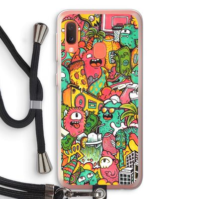 Vexx City: Samsung Galaxy A20e Transparant Hoesje met koord
