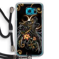 Huilende Wolf: Samsung Galaxy S6 Transparant Hoesje met koord