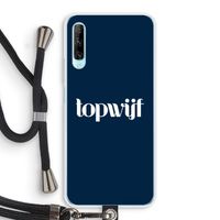 Topwijf Navy: Huawei P Smart Pro Transparant Hoesje met koord
